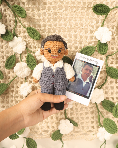 Rustic® - Personalized Crochet Doll with Photo Card