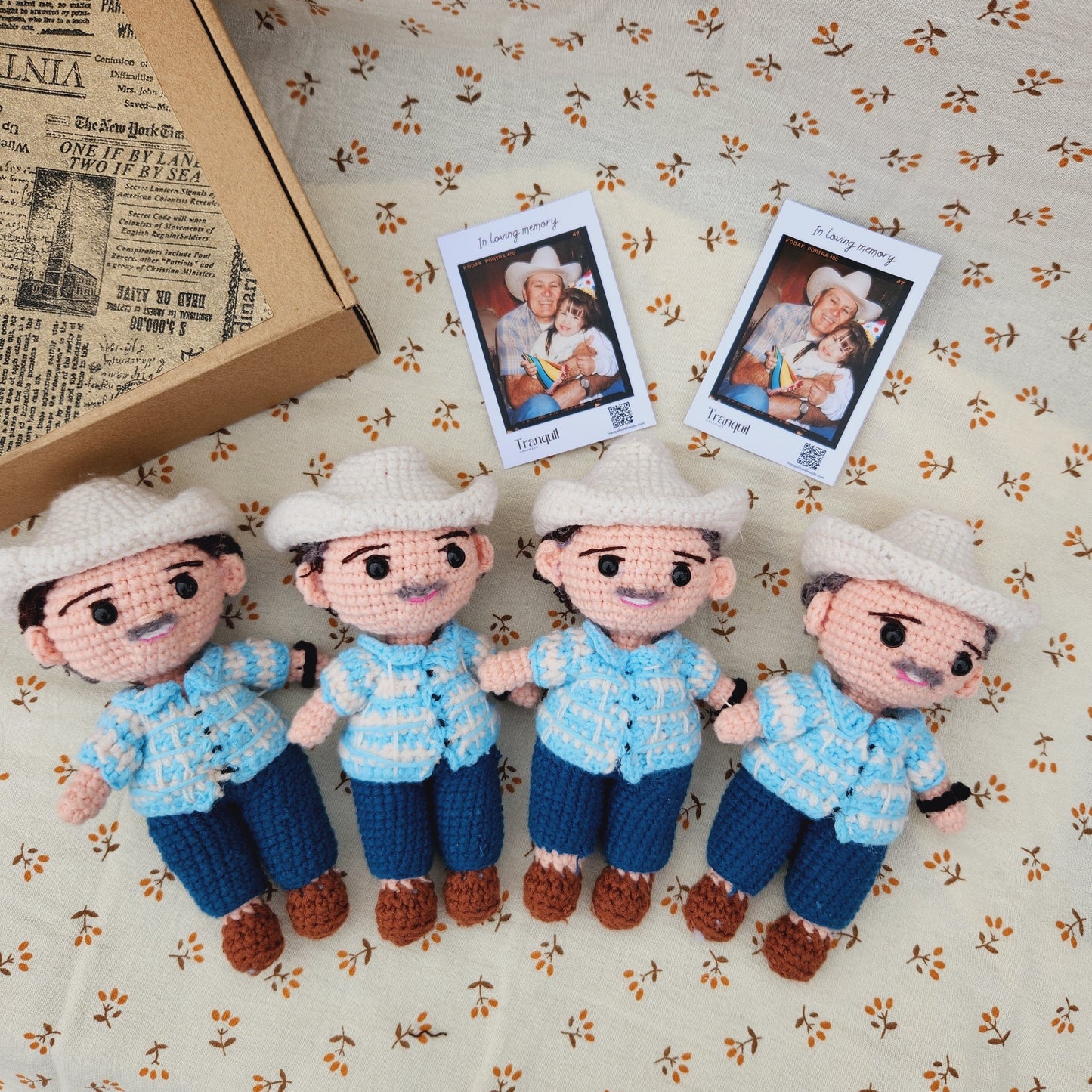 Rustic® - Personalized Crochet Doll with Photo Card