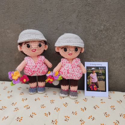 Rustic® - Personalized Crochet Doll with Photo Card
