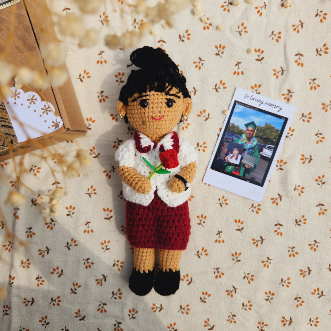 Rustic® - Personalized Crochet Doll with Photo Card