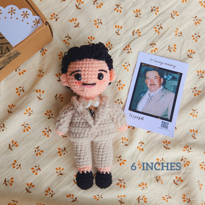 Rustic® - Personalized Crochet Doll with Photo Card