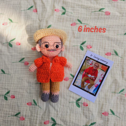 Rustic® - Personalized Crochet Doll with Photo Card