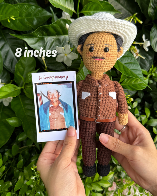 Rustic® - Personalized Crochet Doll with Photo Card