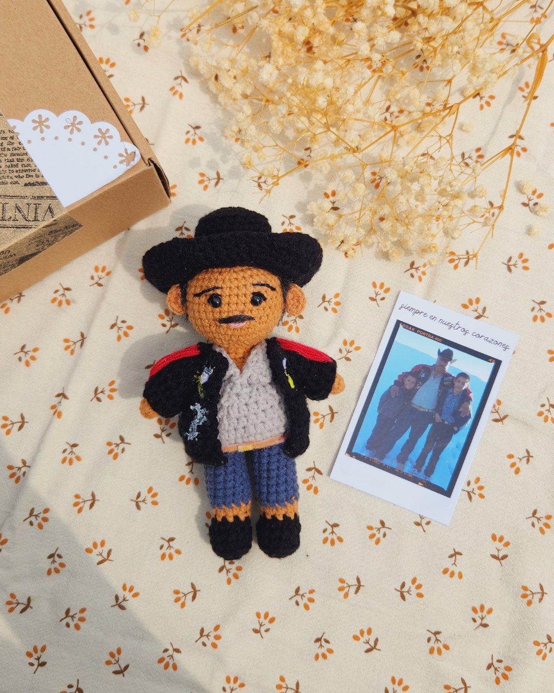 Rustic® - Personalized Crochet Doll with Photo Card
