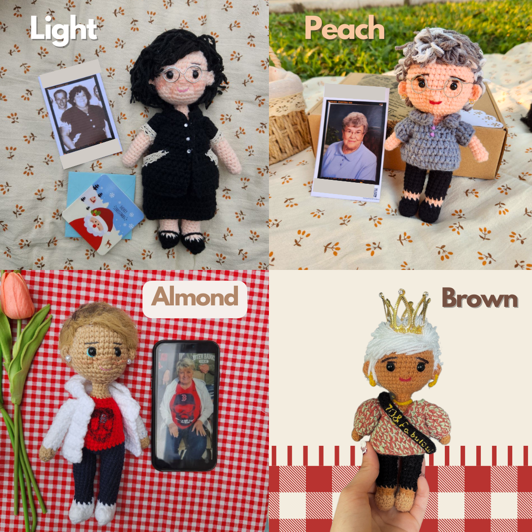 Rustic® - Personalized Crochet Doll with Photo Card