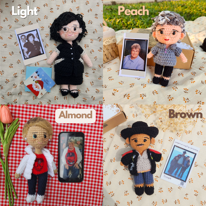 Rustic® - Personalized Crochet Doll with Photo Card