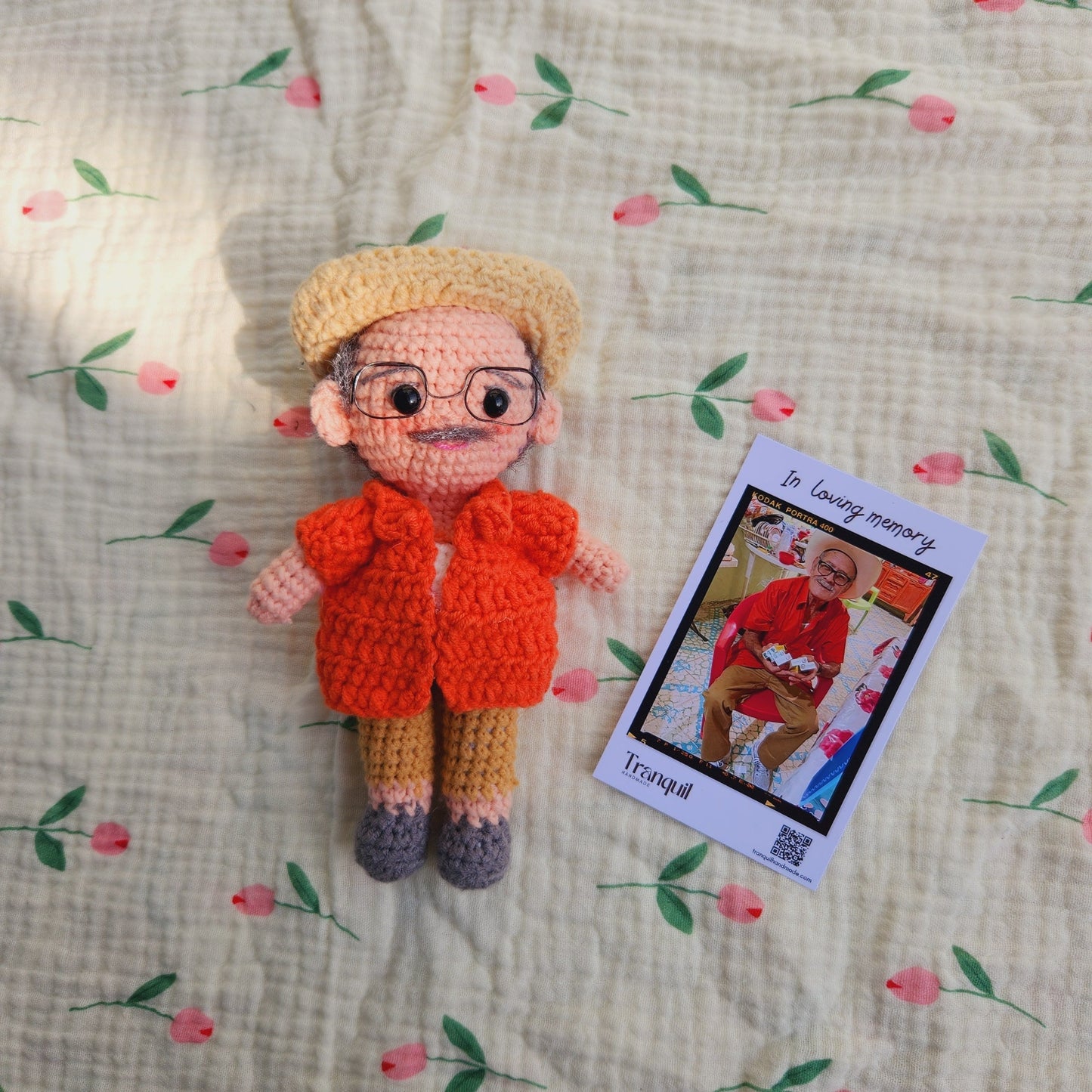 Rustic® - Personalized Crochet Doll with Photo Card